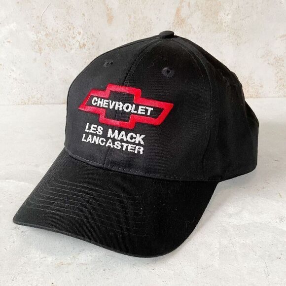 Vintage 90’s Chevrolet embroidered baseball snapback cap dad hat black - Picture 1 of 7